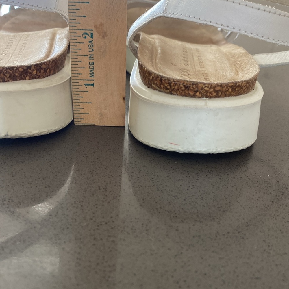 Ecco White Corkspere Sandal sz 39 - Picture 6 of 8